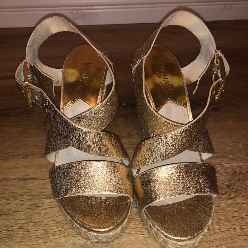 Michael Kors Giovanna Espadrille Wedge - Gold